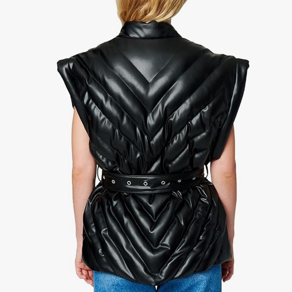 (A8) Blank NYC Under The Radar Puffer Vest, Black, Size L, NWT - Picture 3 of 9